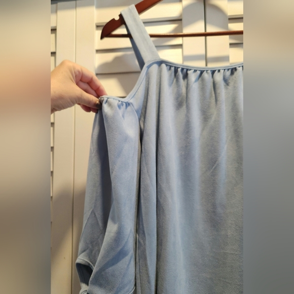 Blue off the shoulder top - Picture 3 of 3